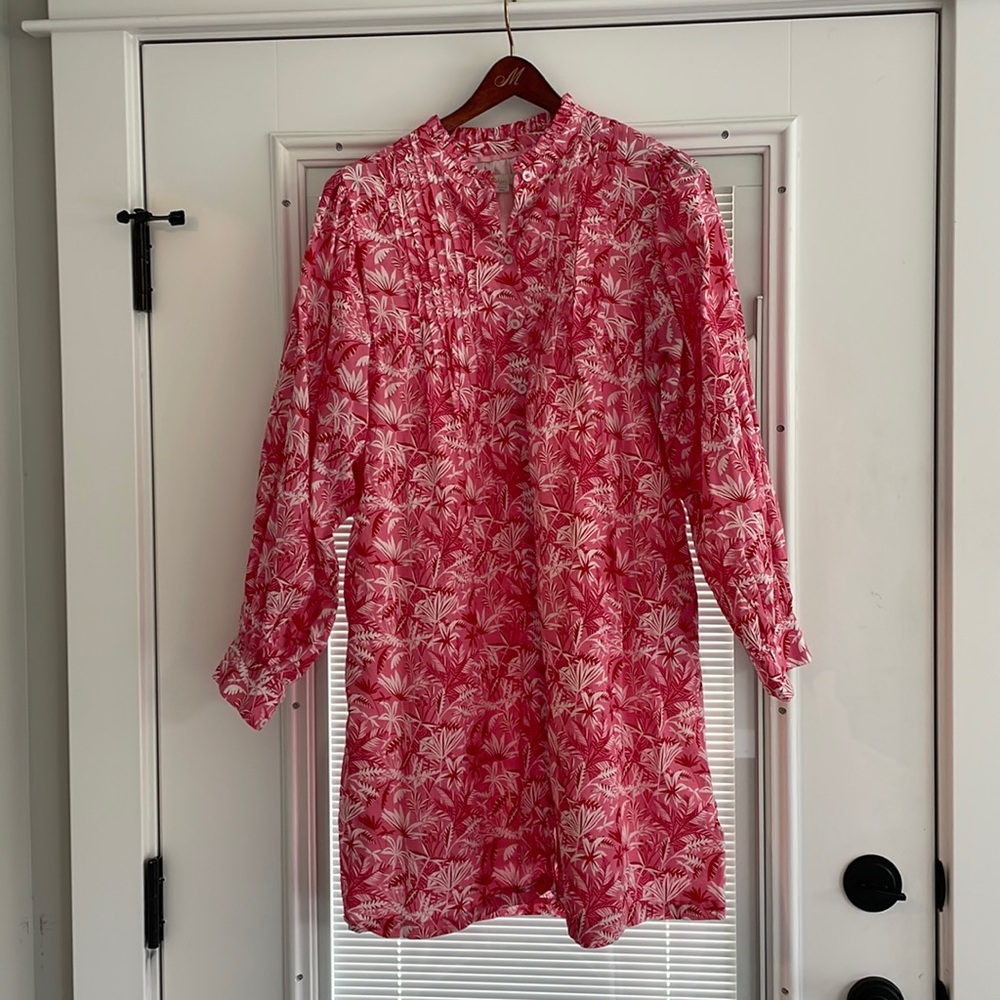 Boden Antonia Cotton Shirt Dress Azalea - Picture 2 of 7